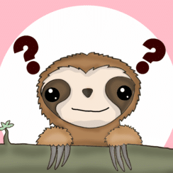 kawaii sloth figure animation